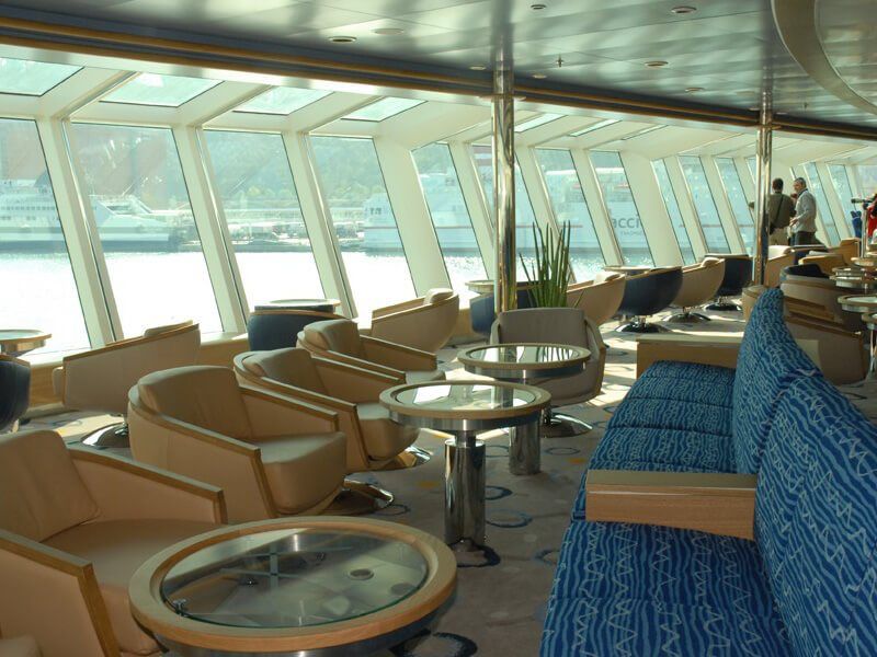 Lounge du bateau de croisière MS Fram