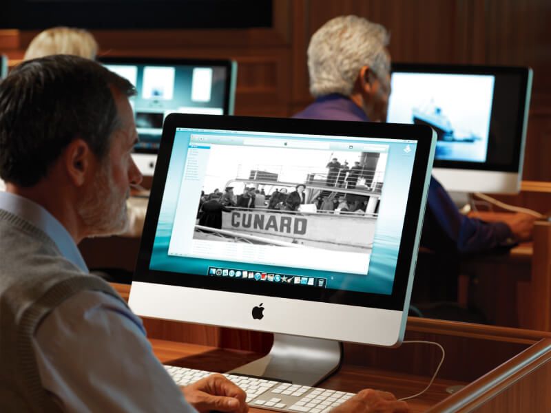 Espace Internet du bateau de croisière Queen Elizabeth