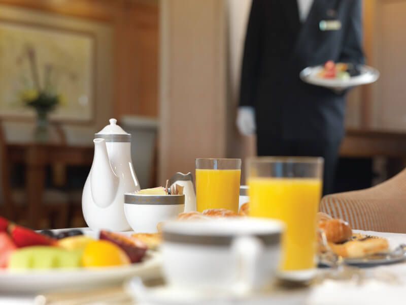 Petit déjeuner à bord du bateau de croisière Queen Victoria