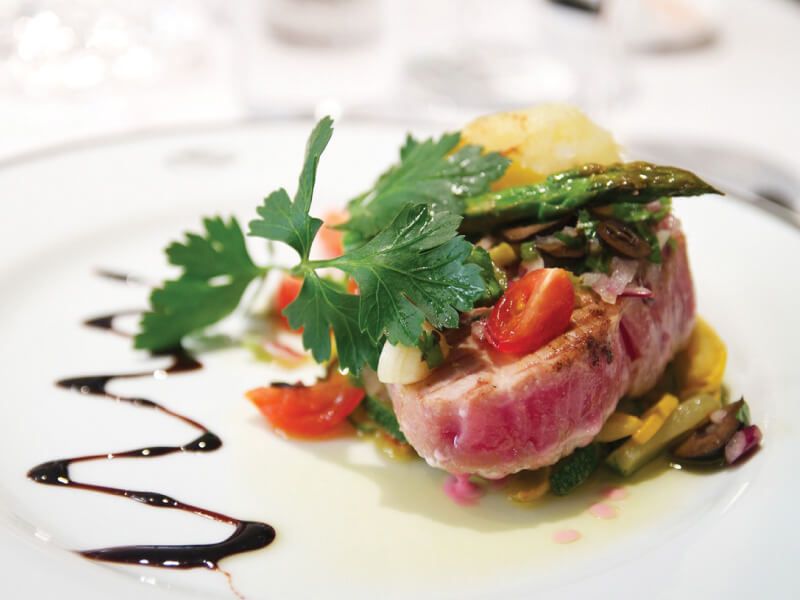 Plat à bord du bateau de croisière SeaDream II