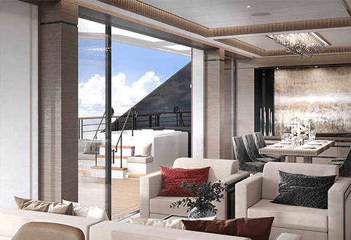 Ritz Carlton Yacht Suite dayroom