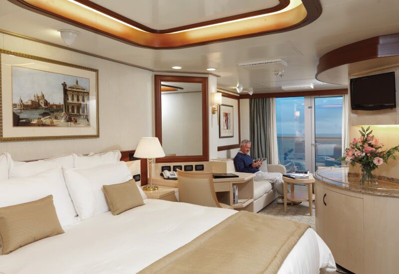 Cabine balcon du bateau de croisière Queen Elizabeth