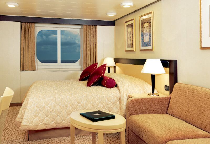 Cabine extérieure du bateau de croisière Queen Victoria