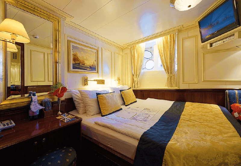 Cabine extérieure du bateau de croisière Royal Clipper